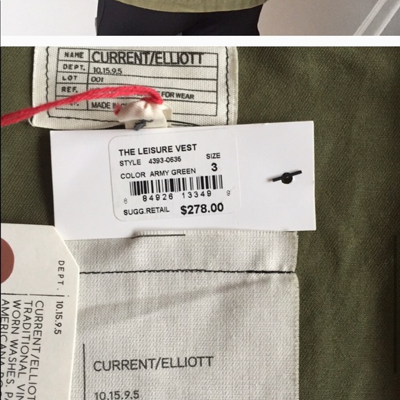CURRENT/ ELLIOTT Vest size 3 - Picture 5 of 5